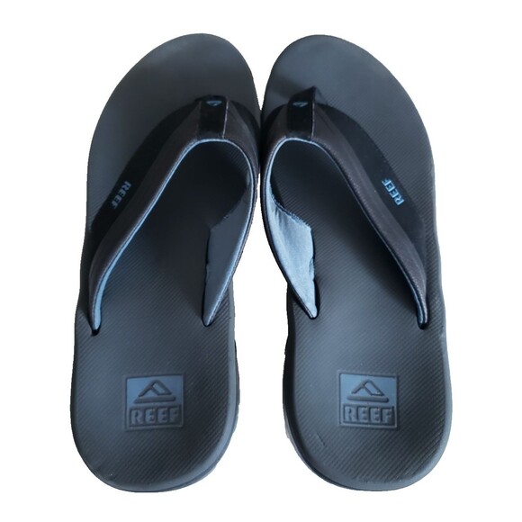 Men’s Reef Anchor Flip Flop Sandals  Men\'s Size 10 Black Blue main image 8